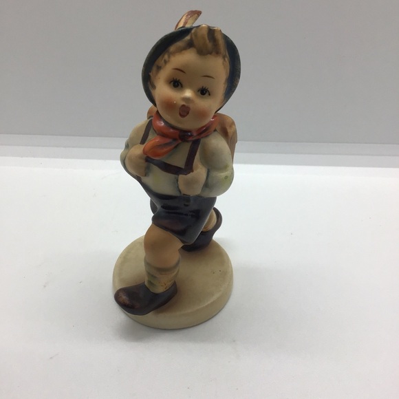Vintage 1950’s Goebel Hummel Figurine School Boy Full Bee Backpack Bag Germany - Picture 2 of 11